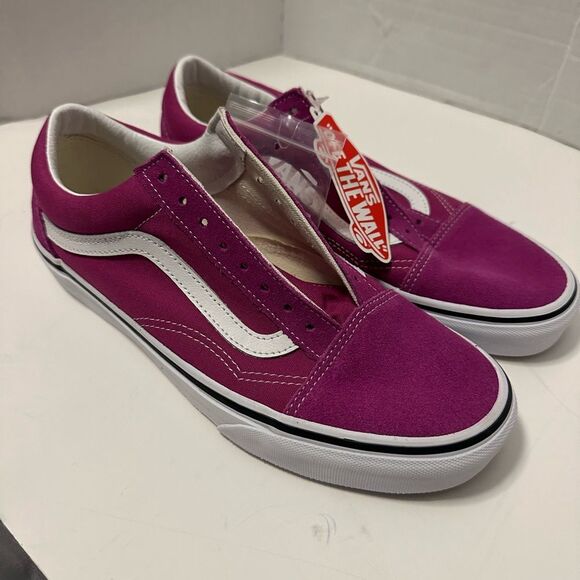 Vans Old Skool Skate Shoes Fuchsia Pink Purple Women’s size 9 NEW - Picture 4 of 16